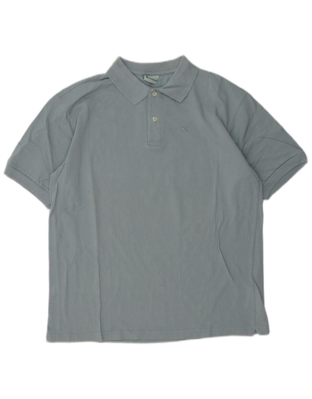 Diadora Mens Polo Shirt Large Blue Cotton