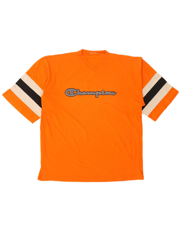 Tricou grafic pentru bărbați Champion Top XL Orange Colorblock
