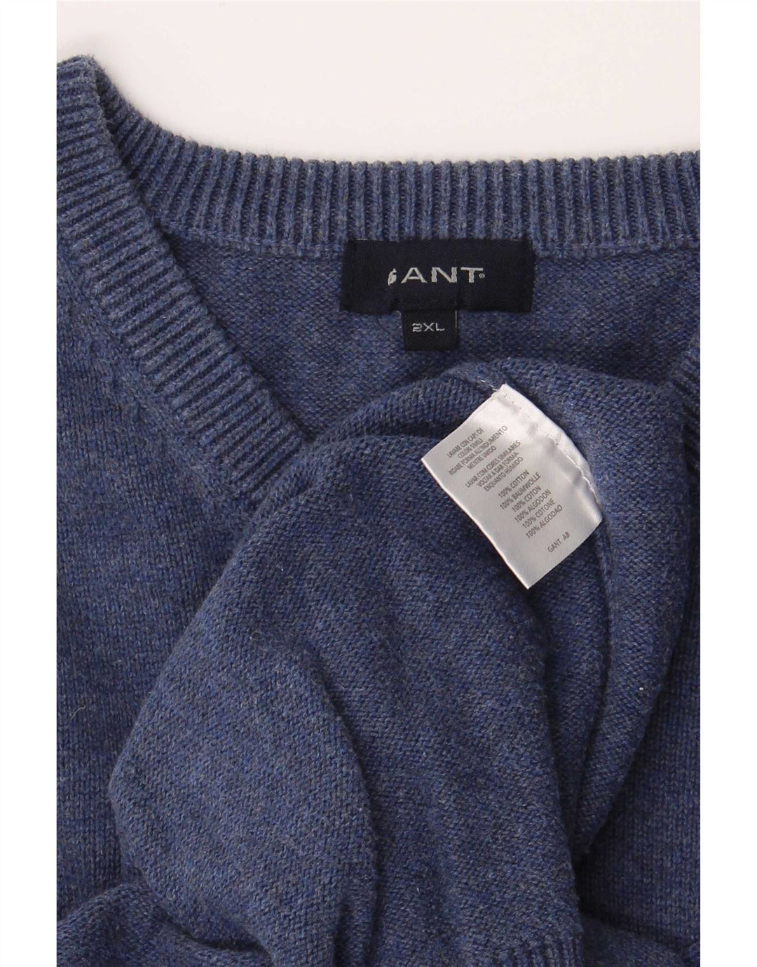 Gant Mens Vest Tank Top 2XL Navy Blue Cotton