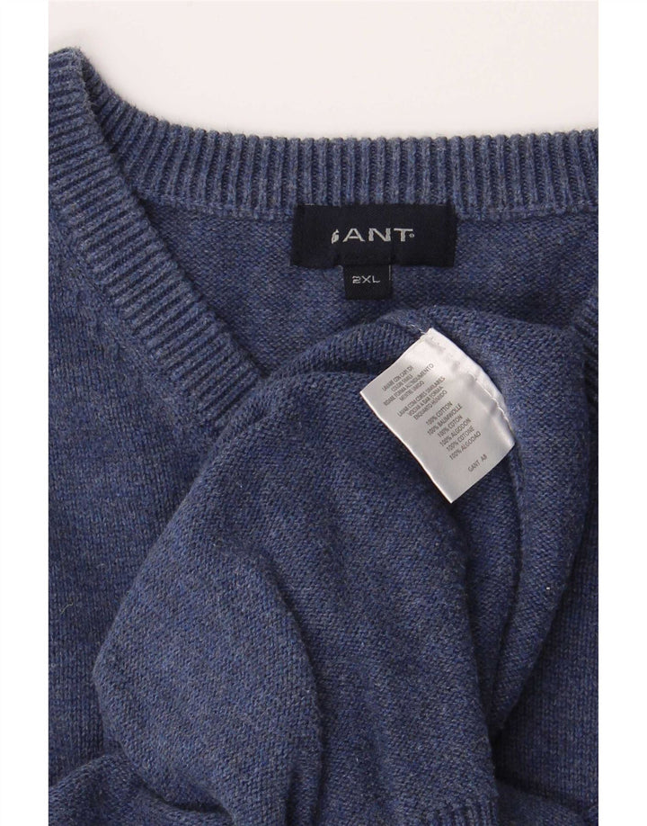 Gant Mens Vest Tank Top 2XL Navy Blue Cotton