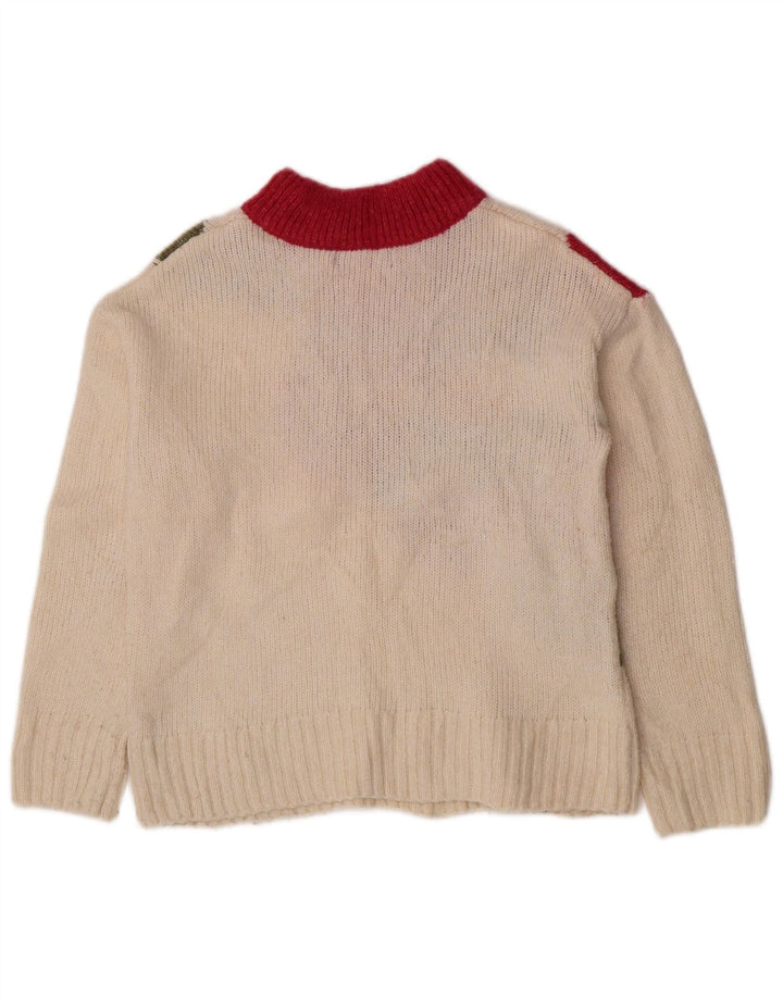Marks & Spencer Pull à col roulé pour femme UK 10 Small Blanc cassé