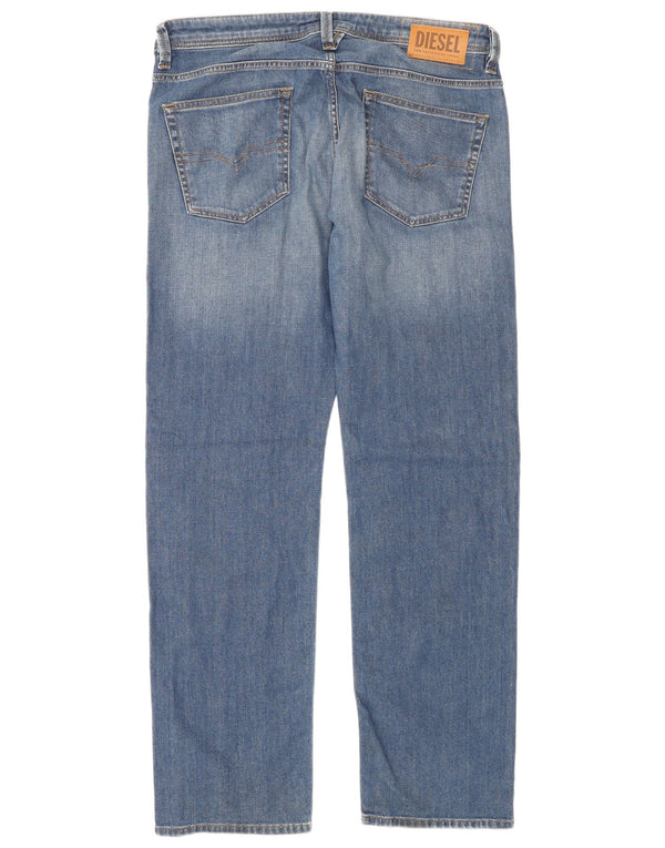 Diesel Mens Larkee Straight Jeans W36 L32 Blue Cotton
