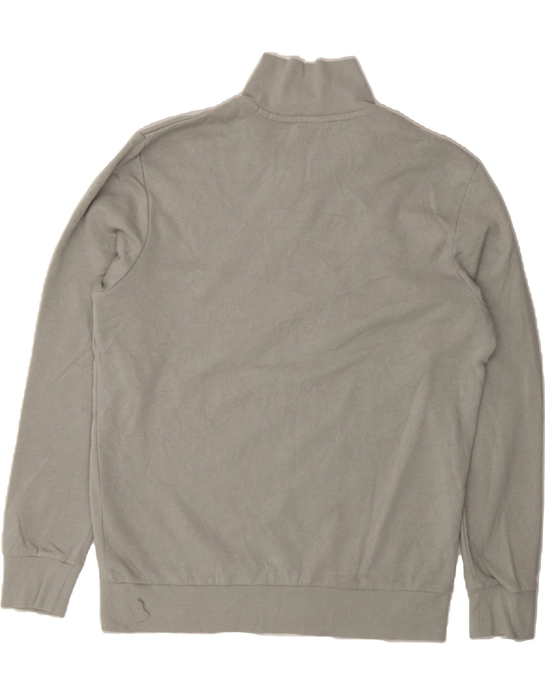JACK & JONES Mens Graphic Zip Neck Sweatshirt Jumper XL Grey Cotton Vintage Jack & Jones and Second-Hand Jack & Jones from Messina Hembry 