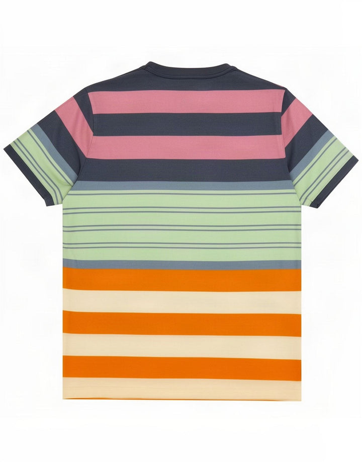 Penguin Herre T-shirt Top Medium Flerfarvet Stribet Bomuld