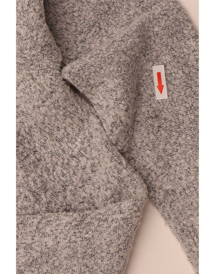 M&Co Womens V-Neck Jumper Sweater UK 14 Medium Grey Acrylic