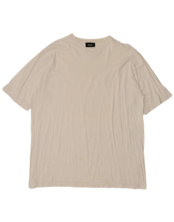 Hugo Boss Mens T-Shirt Top XL White