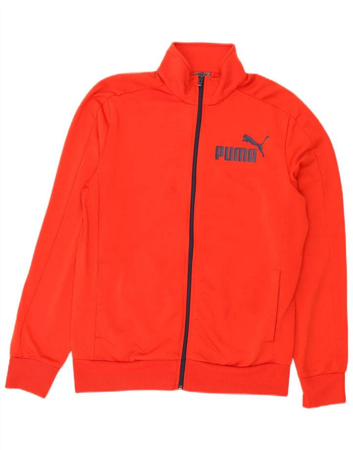 PUMA Mens Tracksuit Top Jacket Medium Red Polyester