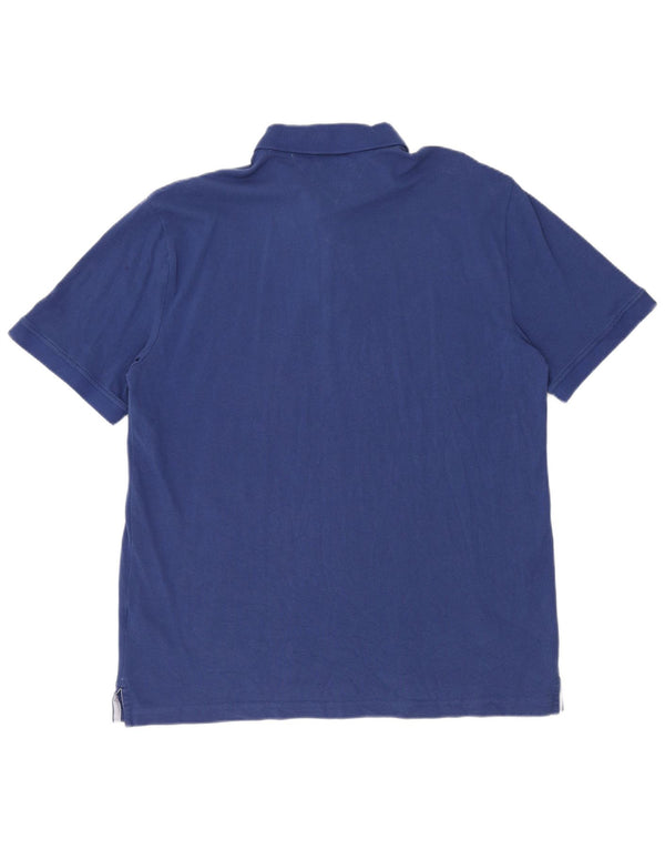 Męska koszulka polo z krótkim rękawem Tommy Hilfiger, 2XL, niebieska bawełna