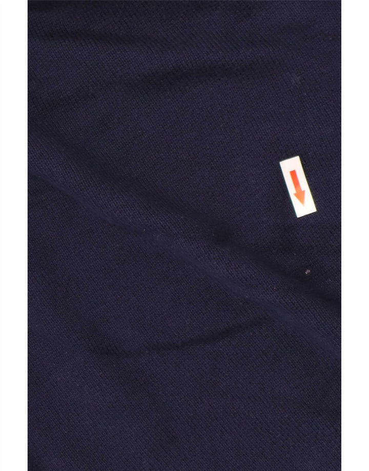 Marks & Spencer Mens Crew Neck Jumper Sweater Large Navy Blue Cotton