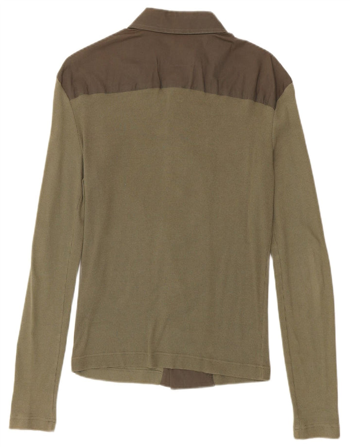 Bikkembergs Chemise Graphique Homme Kaki Moyen Colorblock Coton