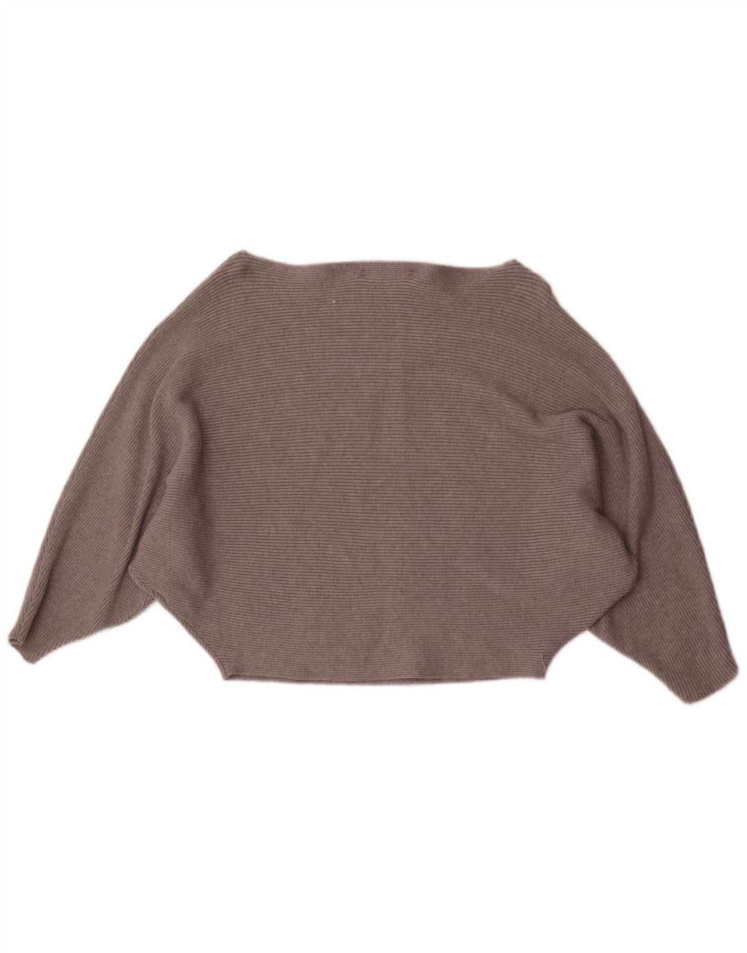 Zara Womens Batwing Boat Neck Jumper Sweater UK 12 Medium Grey Viscose