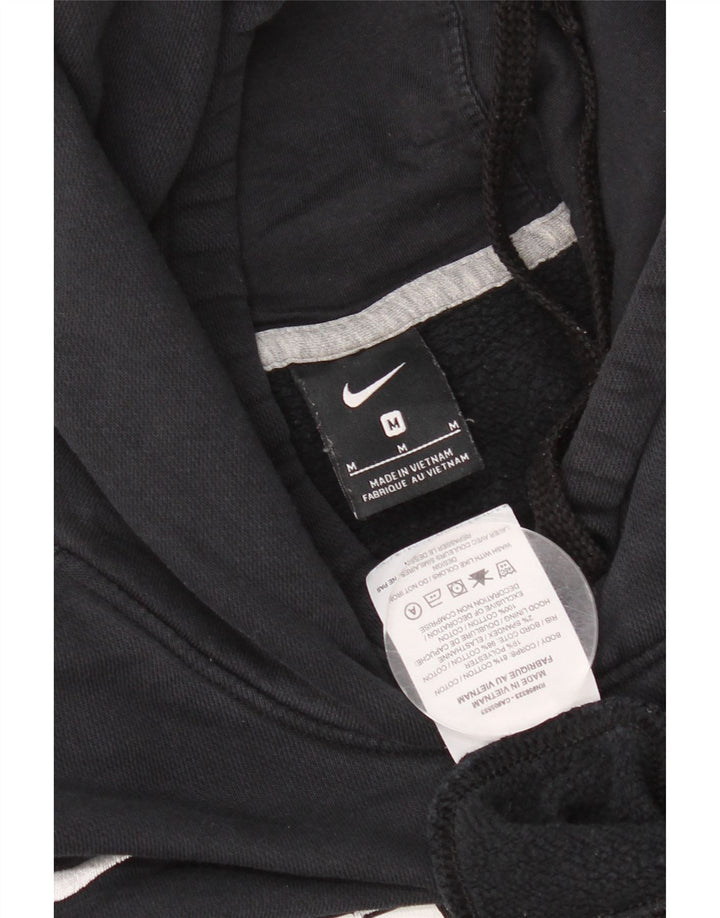 Nike Mens Graphic Hoodie Jumper Medium Black Cotton