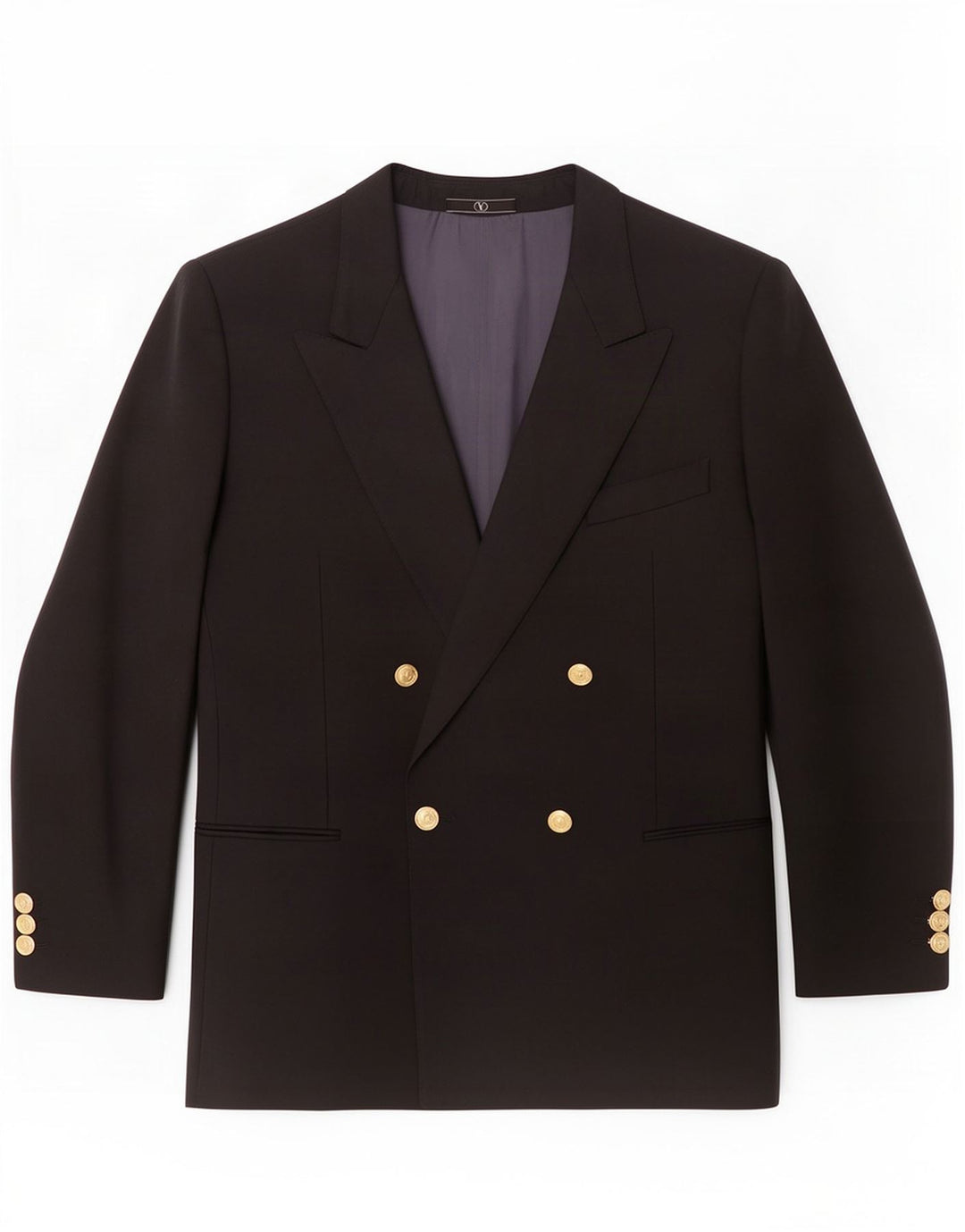 Valentino Veste Blazer Croisée Homme IT 50 Large Laine Vierge Noire