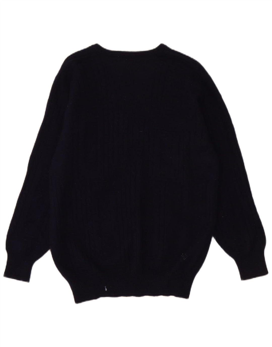 PRINGLE Womens V-Neck Jumper Sweater UK 14 Medium Navy Blue Colourblock
