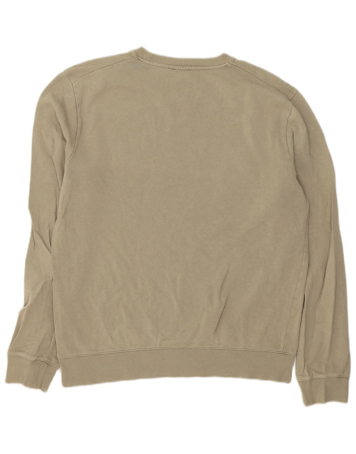 Cos Mens Sweatshirt Jumper Small Khaki Cotton