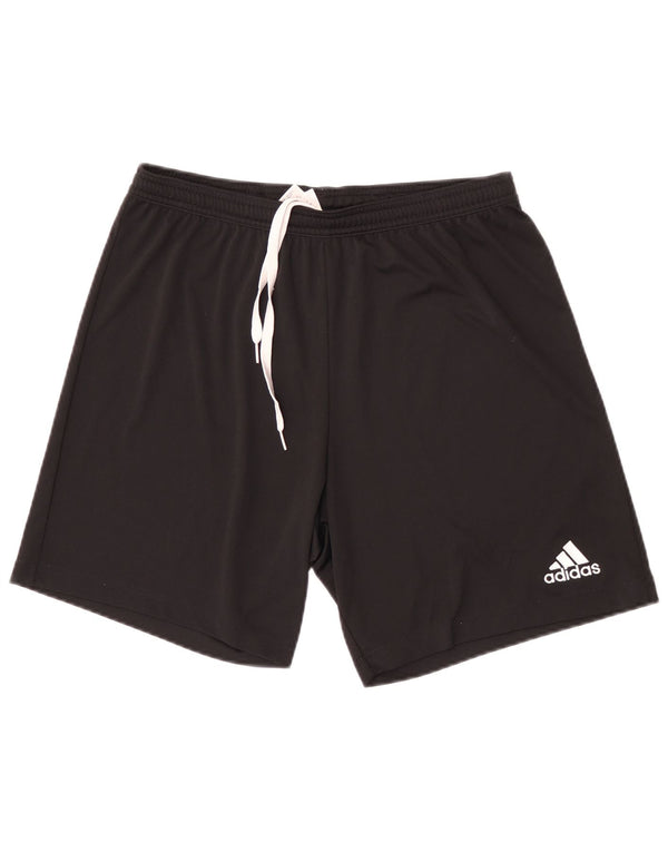Pantaloncini sportivi da uomo Adidas grandi in poliestere nero