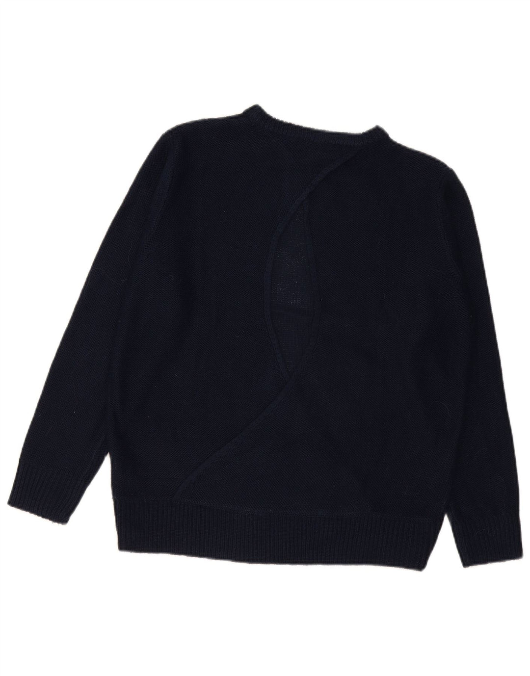 Zara Womens Oversized Boat Neck Jumper Sweater UK 14 Medium Navy Blue