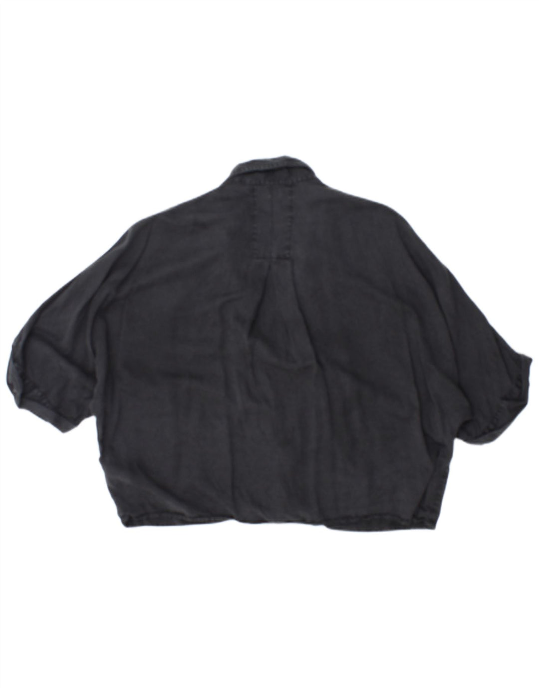 ZARA Damen Kurzarm-Oversize-Hemdbluse, Gr. 10, Größe S, Schwarz
