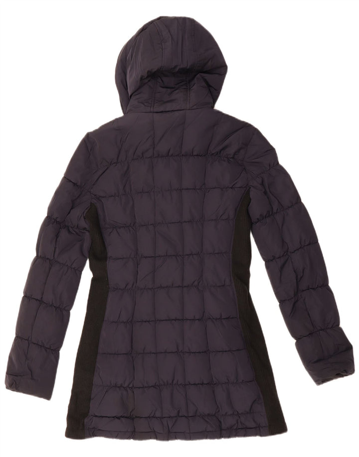 CALVIN KLEIN Womens Oversized Padded Coat UK 10 Small Navy Blue