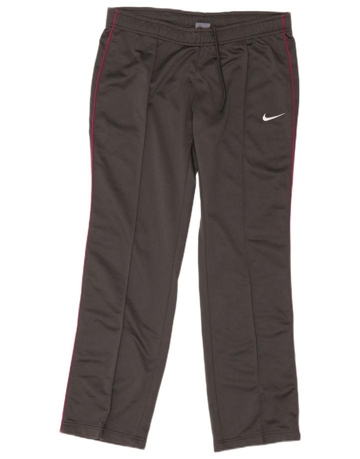 Calça de treino feminina Nike UK 16 grande cinza poliéster