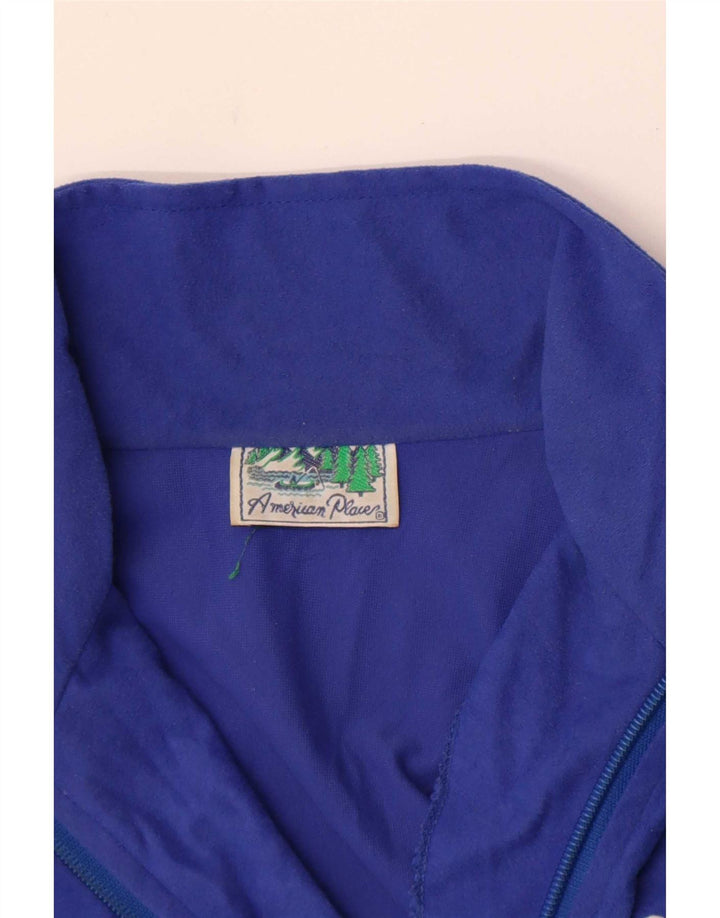 American Place Womens Oversized Tracksuit Top Jacket UK 6 XS Blue