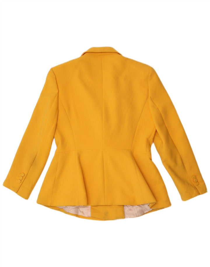 Zara Γυναικείο Μπλέιζερ Διπλό Μπουφάν UK 14 Large Yellow