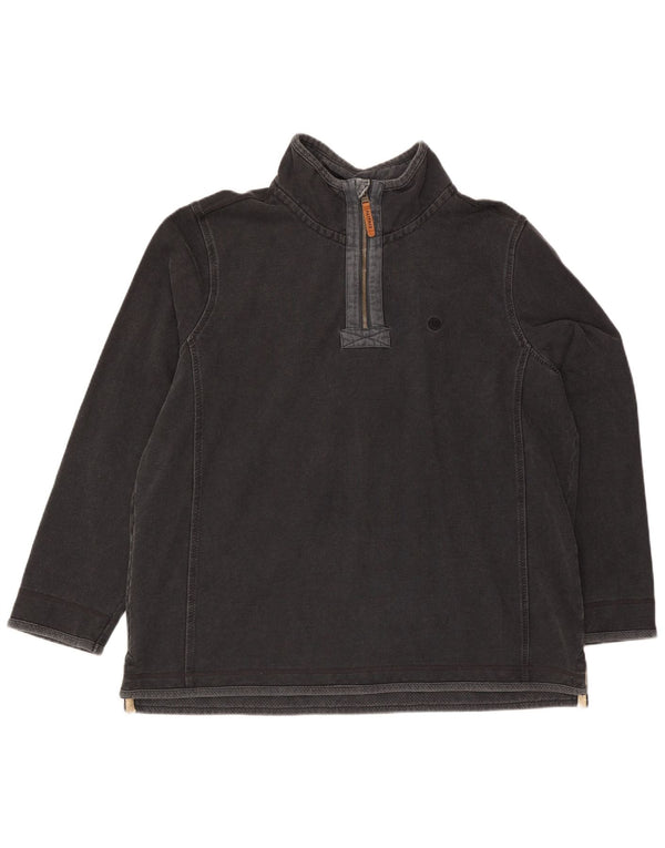Fedt ansigt herre lynlås-hals sweatshirt 2XL grå bomuld