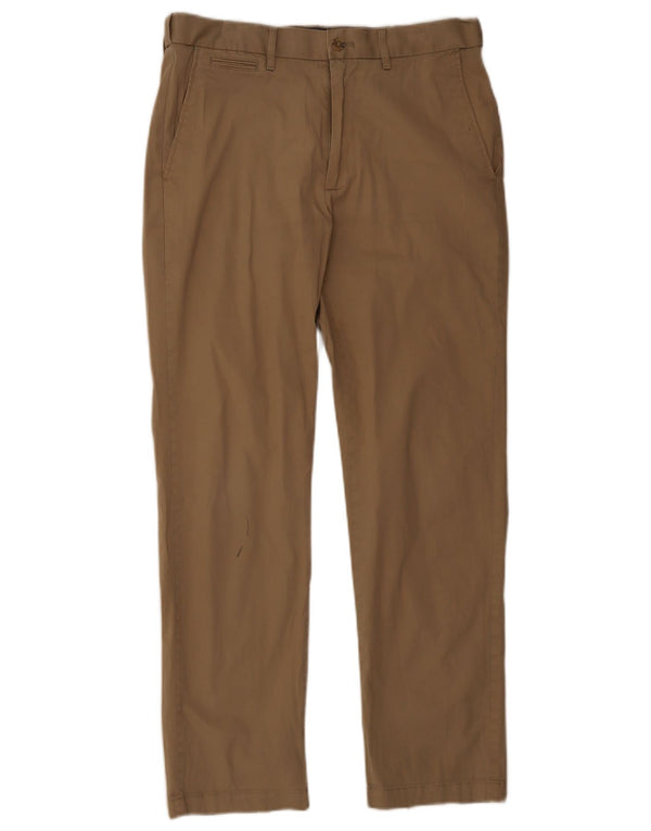Pantaloni chino drepți pentru bărbați Marks & Spencer L32 L31 bumbac bej