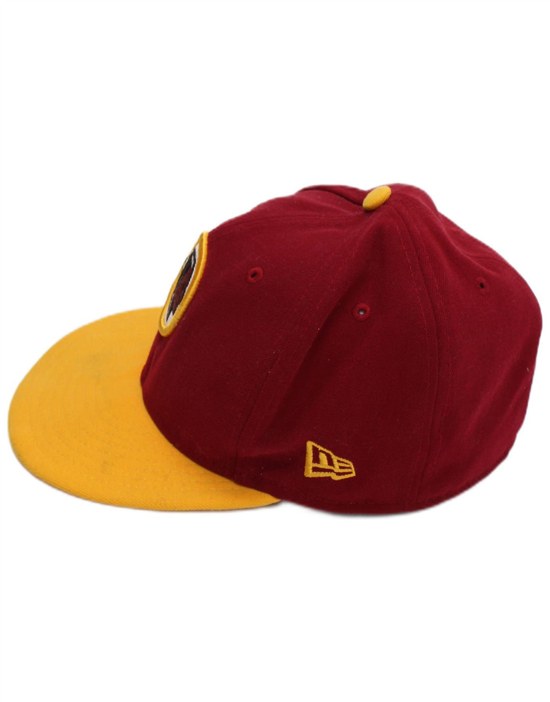 New Era Mens Graphic Baseball Cap Medium Burgundy Colourblock Polyester