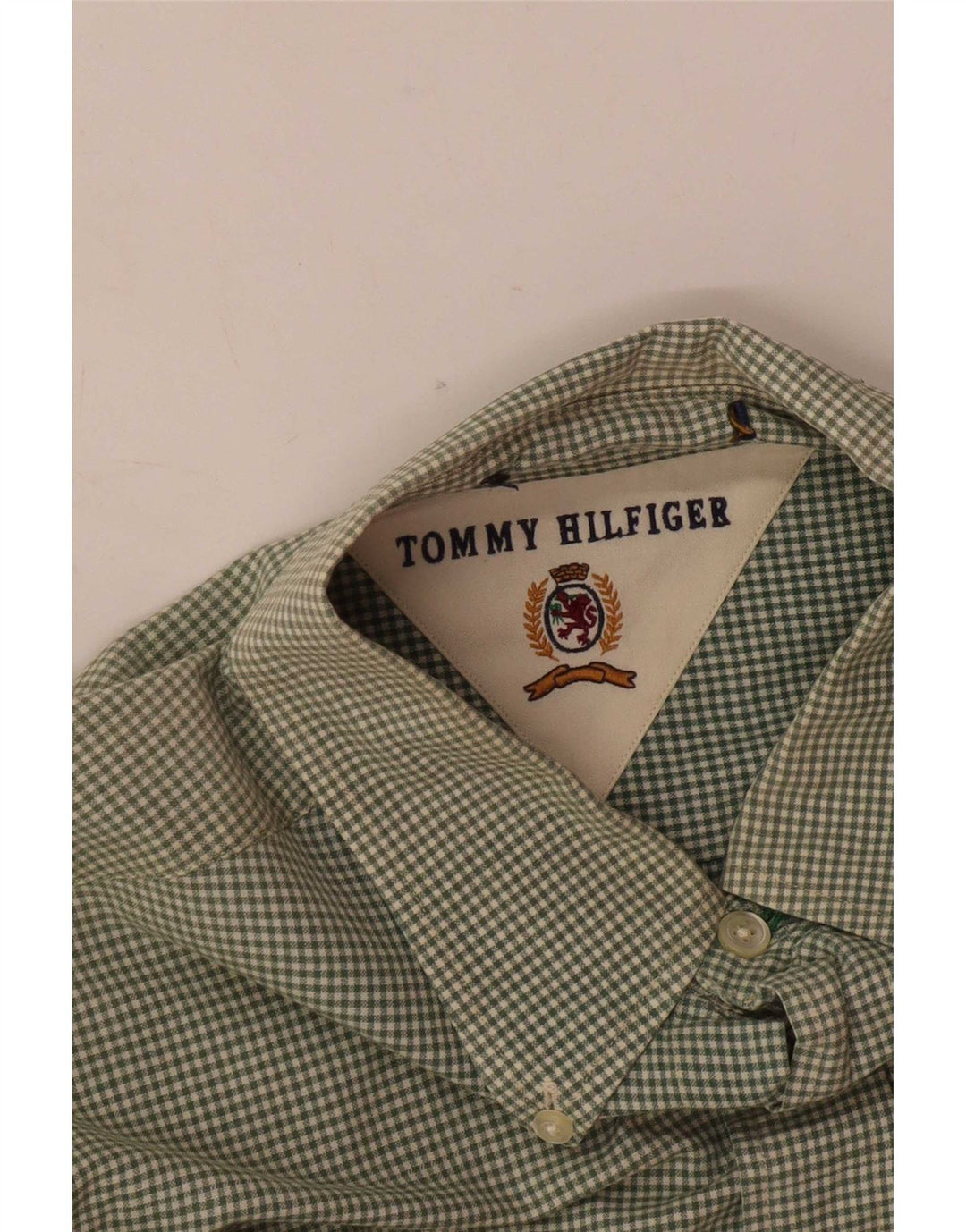 Tommy Hilfiger Camisa de franela para hombre XL Vichy verde