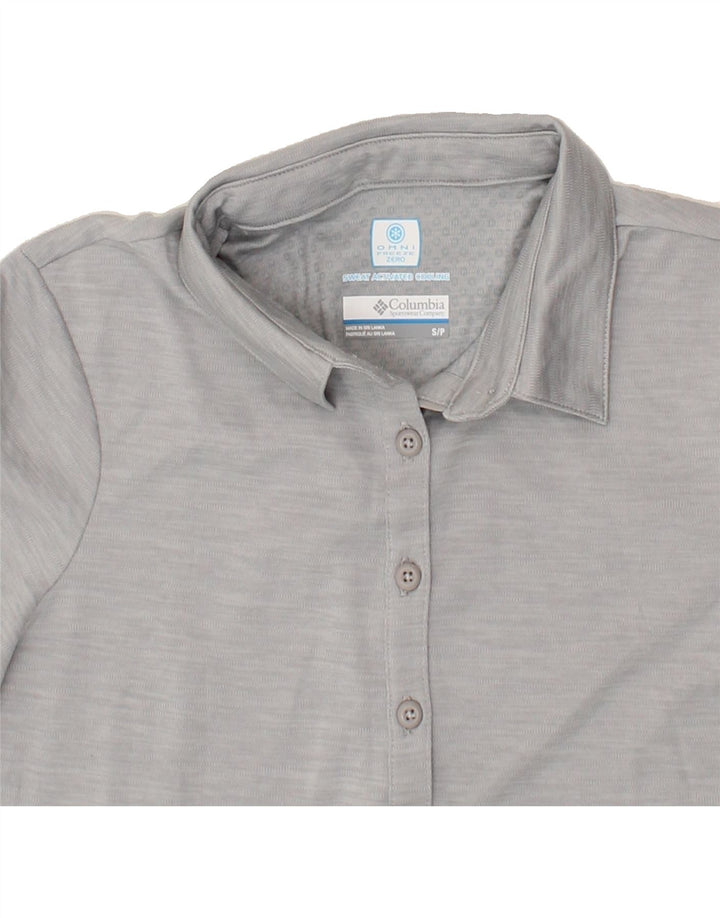 COLUMBIA Womens Polo Shirt UK 10 Small Grey Vintage Columbia and Second-Hand Columbia from Messina Hembry 