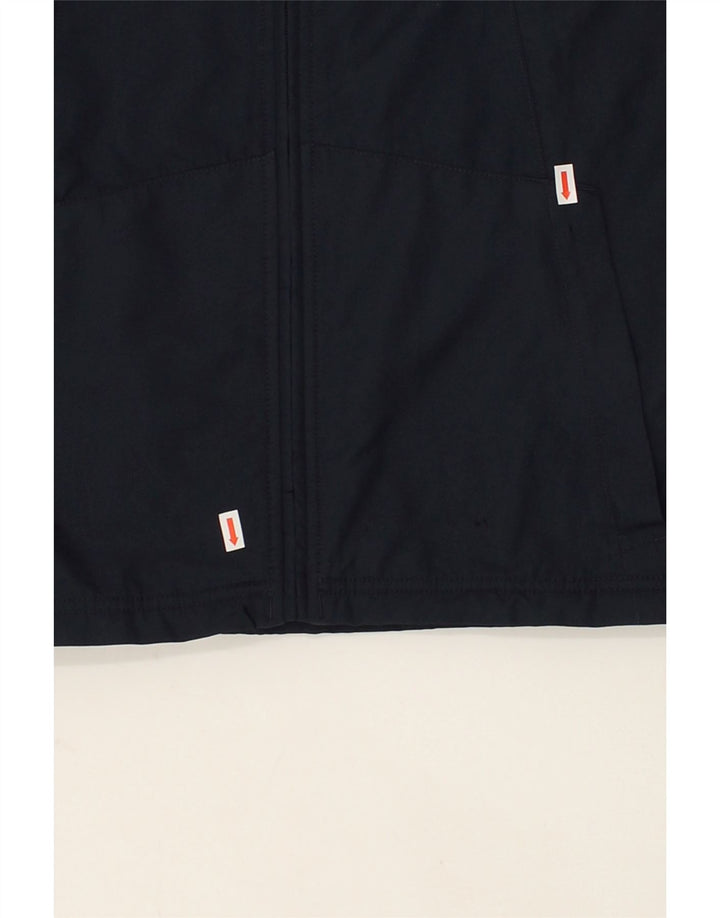ADIDAS Boys Windbreaker Jacket 11-12 Years Navy Blue Striped Polyester | Vintage Adidas | Thrift | Second-Hand Adidas | Used Clothing | Messina Hembry 