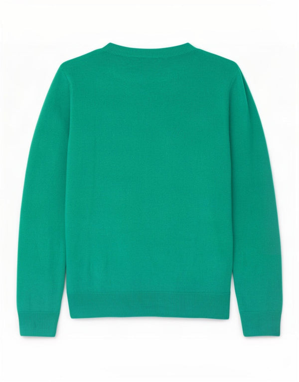 Marks & Spencer Womens Boat Neck Jumper Sweater UK 12 Medium Green Acrylic