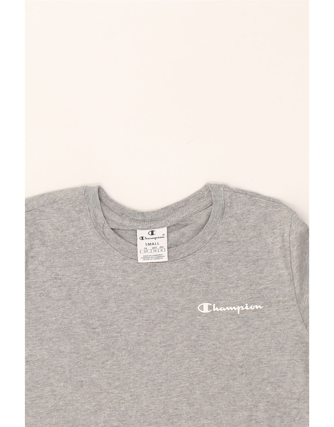 CHAMPION Womens T-Shirt Top UK 10 Small Grey | Vintage Champion | Thrift | Second-Hand Champion | Used Clothing | Messina Hembry 