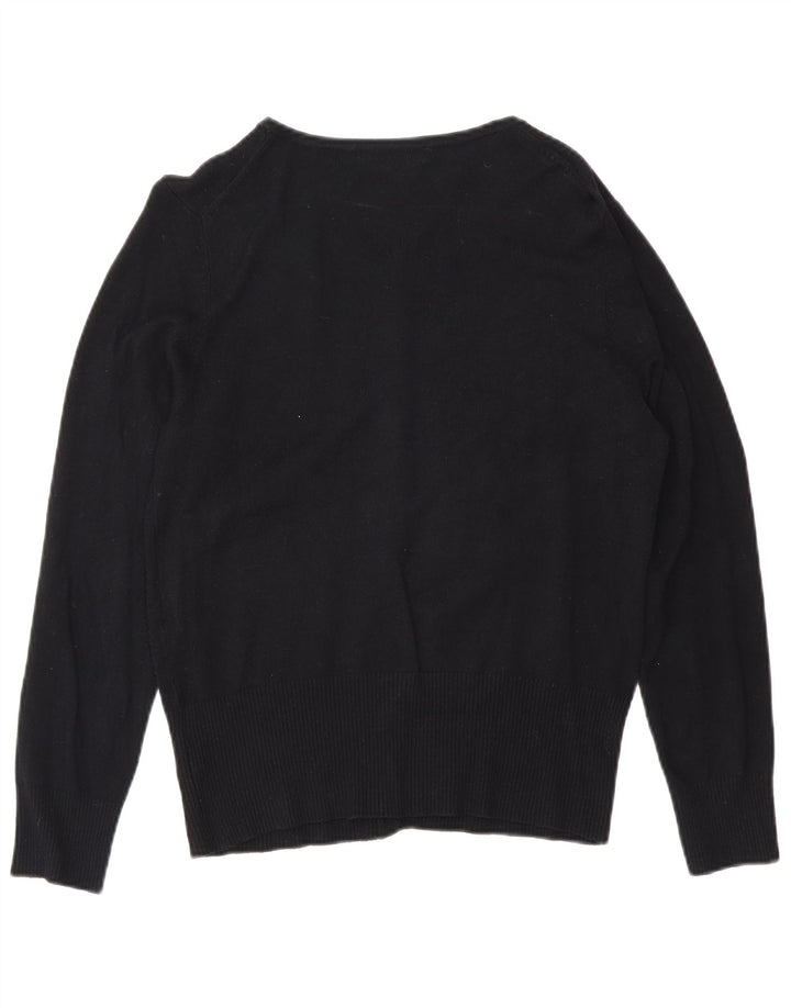 Marks & Spencer Dame Cardigan Sweater UK 12 Medium Black Viscose