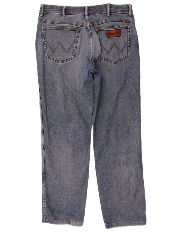Jeans dritti da uomo Wrangler W36 L32 cotone blu