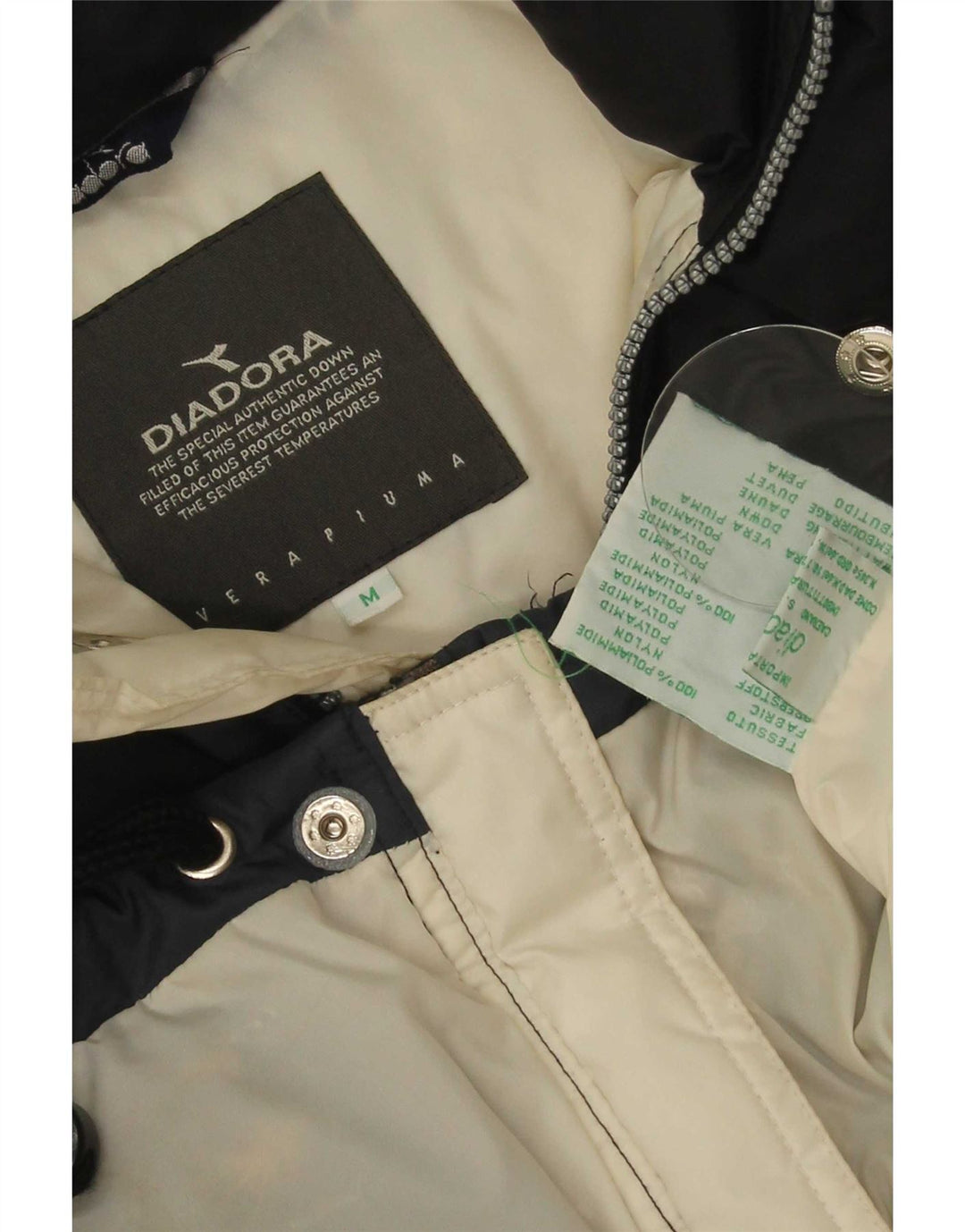 Diadora Mens Ski Jacket UK 38 Medium Black Colourblock Polyamide