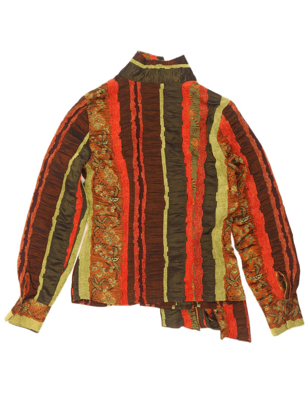 Naracamicie Blusa tipo camisa cruzada para mujer UK 10 Small Multicolor Rayas