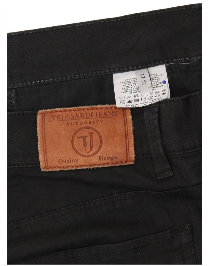 Trussardi Mens Straight Jeans IT 51 Large W37 L28 Black