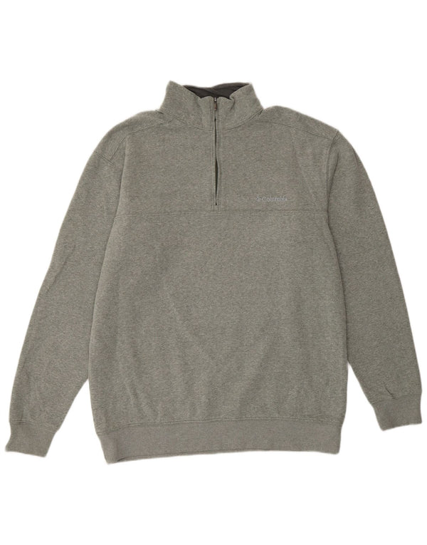 Columbia Sweatshirt med lynlås til kvinder DK 14 Medium grå bomuld