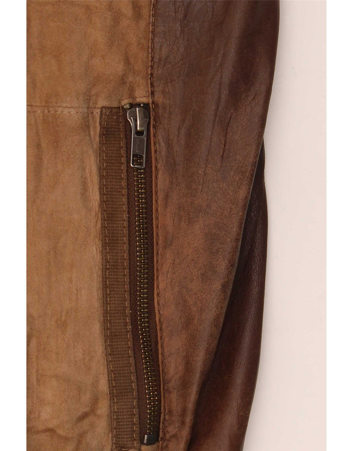 Giacca in Pelle Donna OVS IT 48 Marrone Medio Colourblock