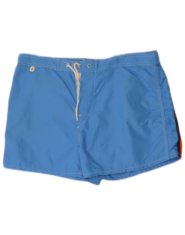 Sundek Mens Swimming Shorts Medium Blue Colourblock Nylon