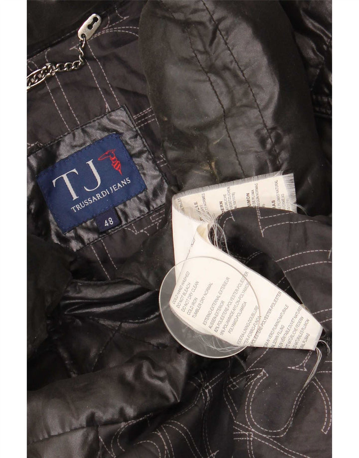 Casaco acolchoado feminino Trussardi Jeans IT 48 XL poliéster preto