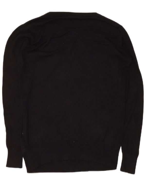 Pulover Guess pentru damă, cu grafic supradimensionat, cu gâtul turn, pulover UK 6 XS Negru