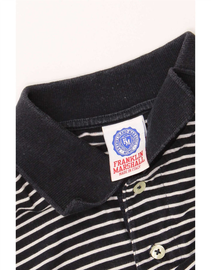 Franklin & Marshall Polo para hombre de rayas azul marino mediano