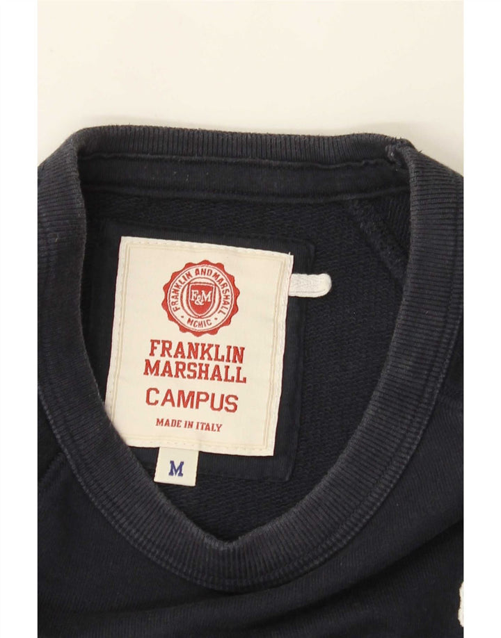 Franklin Marshall Mens Sweatshirt Jumper Medium Navy Blue
