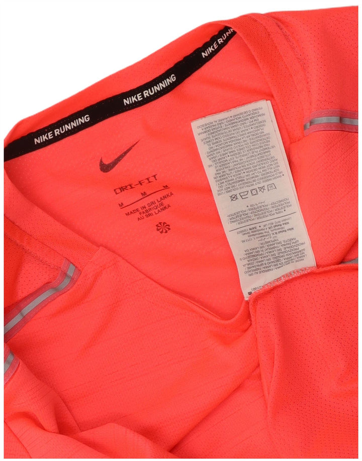 Nike Mens Dri Fit T-Shirt Top Medium Pink Polyester