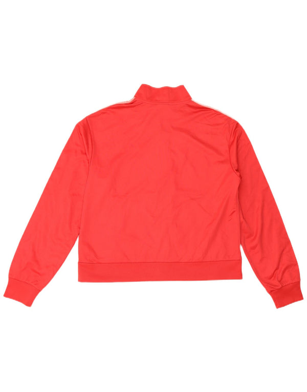 Diadora Womens Graphic Tracksuit Top Jacket UK 18 XL Red Polyester