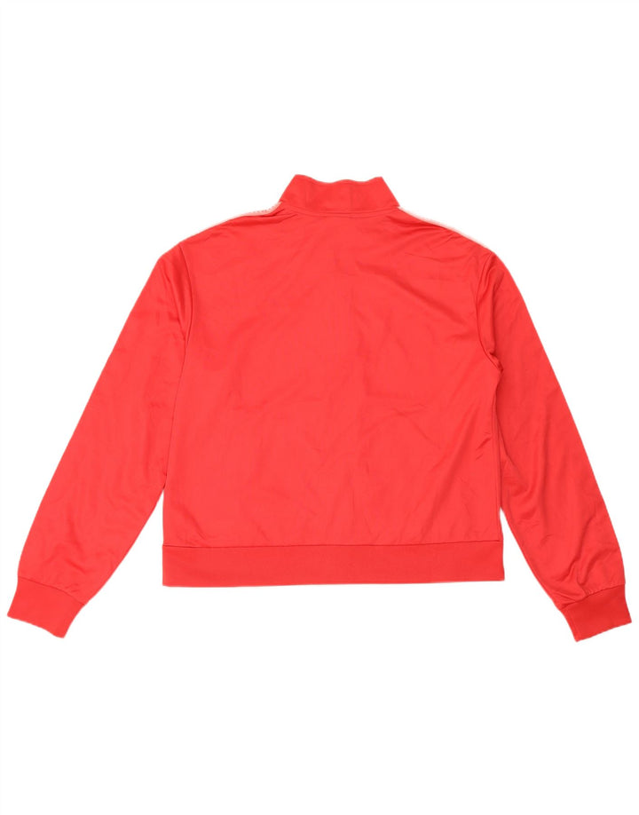Diadora Womens Graphic Tracksuit Top Jacket UK 18 XL Red Polyester