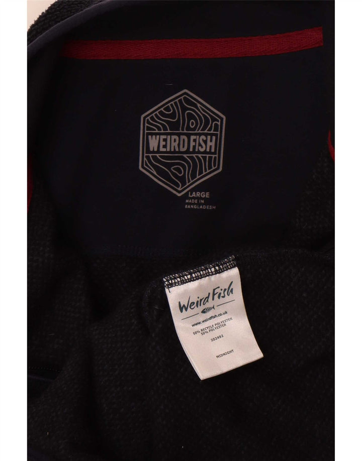 Weird Fish Veste de survêtement pour homme en polyester bleu marine Taille L